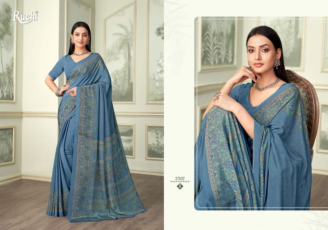 Vivanta Silk 37 By Ruchi Crepe Silk Printed Saree Wholesale Price In Surat